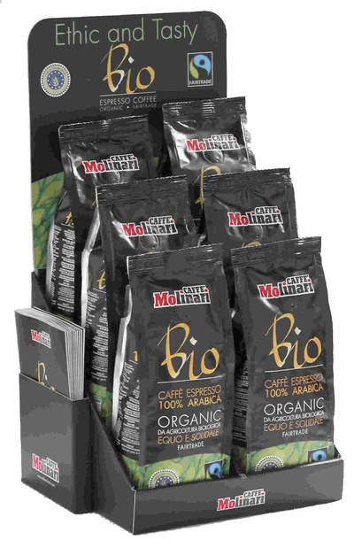 Molinari BIO produktdisplay til detailforretninger er udgået
